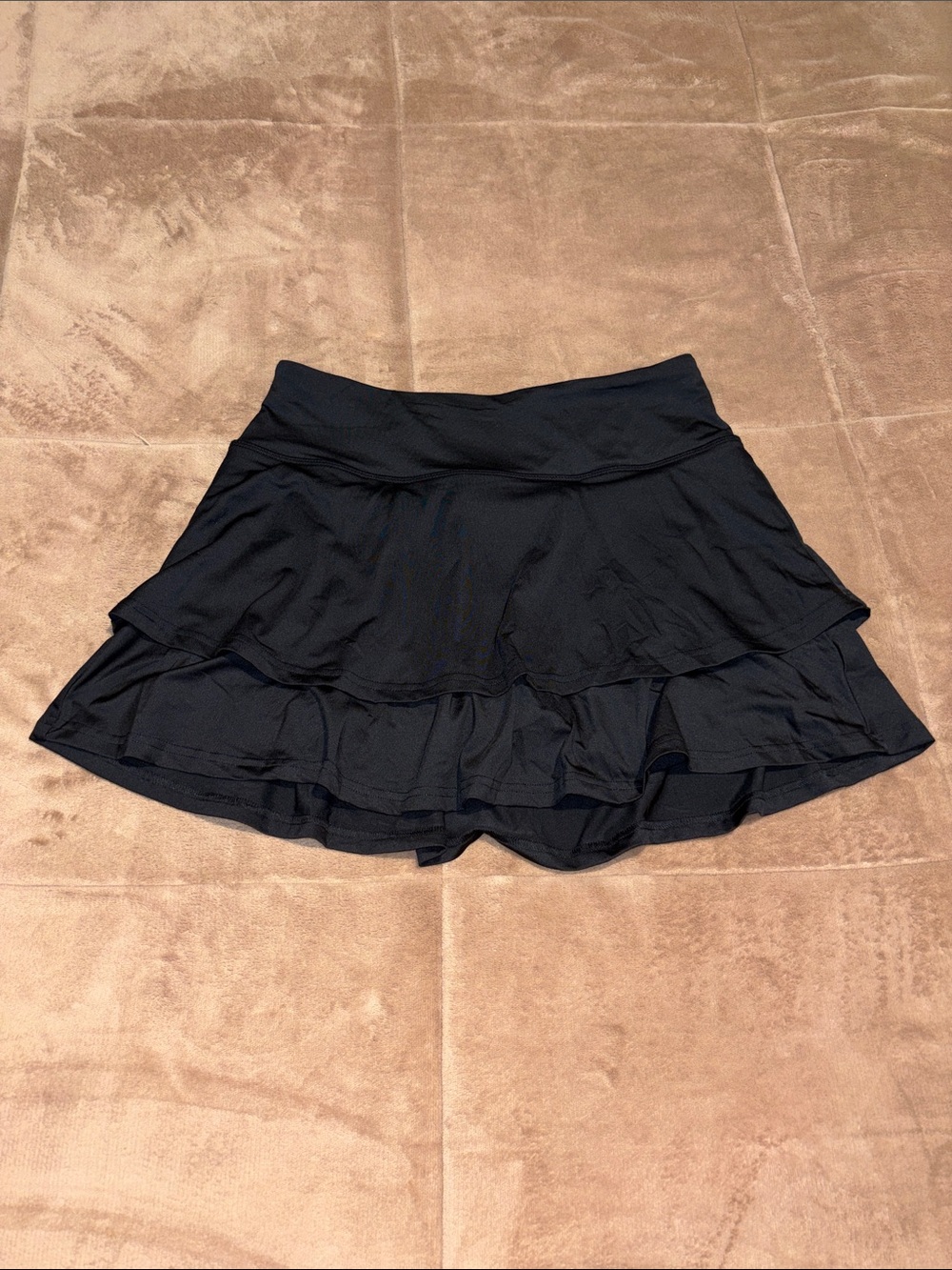 Black Layered Ruffle Mini Skirt - Women's
